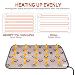 Large Waterproof Dog Heating Pad 34x21in with Smart Thermostat and Power Line Protection