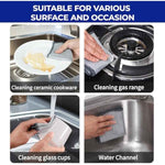12 PCS 3-Layer Non-Scratch Multipurpose Steel Wire Dishcloths - Reusable Quick-Dry Odor-Free Scrub Cloths