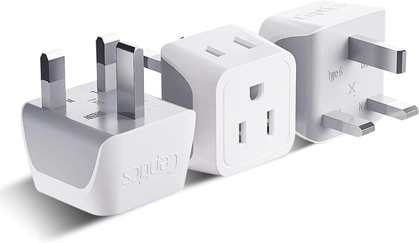 Ceptics Universal Travel Adapter, 45W International Power Adapter with PD & QC 3.0 Dual USB-C, 3 USB Travel Adapter Worldwide, Type I C G A Outlets 110V 220V A/C - EU Euro US UK (11-KU)