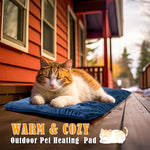kiroto outdoor pet heating pad 20x16 blue waterproof cover temperature control