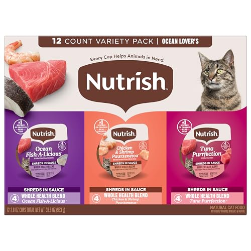 rachael ray grain free ocean lover's variety pack wet cat food 12 count 2.8 oz cups