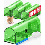 Motel Mouse Humane Mouse Traps No Kill Live Catch and Release 4 Pack - Reusable Indoor Mouse Catcher