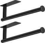 ASTOFLI Paper Towel Holder 304 Stainless Steel, Under Cabinet, Self-Adhesive, Matte Black, 12 Inch, No Drill