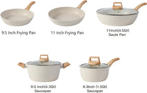 16-piece non-stick cookware set with aluminum core and bakelite handles