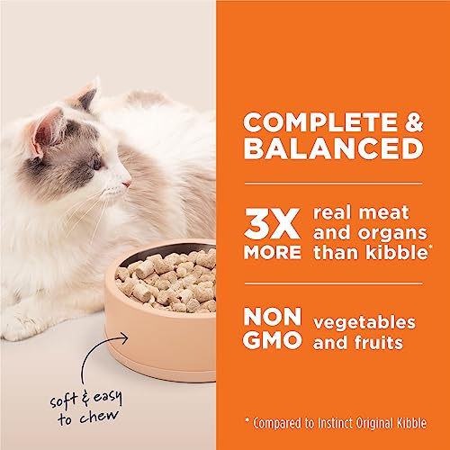 Instinct raw freeze-dried chicken cat food, 25 oz bag, USA made, grain-free, 93% meat, non-GMO