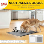 Glad for Pets Black Charcoal Puppy Training Pads with Odor Control and Pheromone Attractant, Leak Resistant Dog Potty Pads for House Training Puppies and Dogs, 23 x 23 in, 50 Count