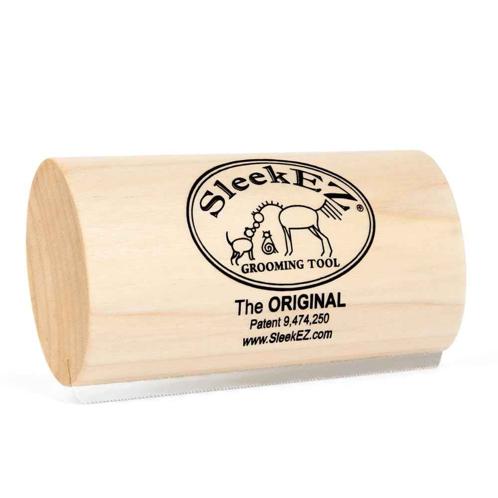 SleekEZ Dog Brush for Shedding & Dog Grooming Supplies | Pet Hair Removal Tool | Great For All Fur Types | For Short, Medium, & Long Hair Pets | Reduces Shedding by 95% | Made in USA | 5 inch