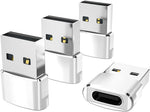 USB to USB-C Adapter for iPhone and Samsung, 4-Pack, Aluminum Alloy, Compact Design
