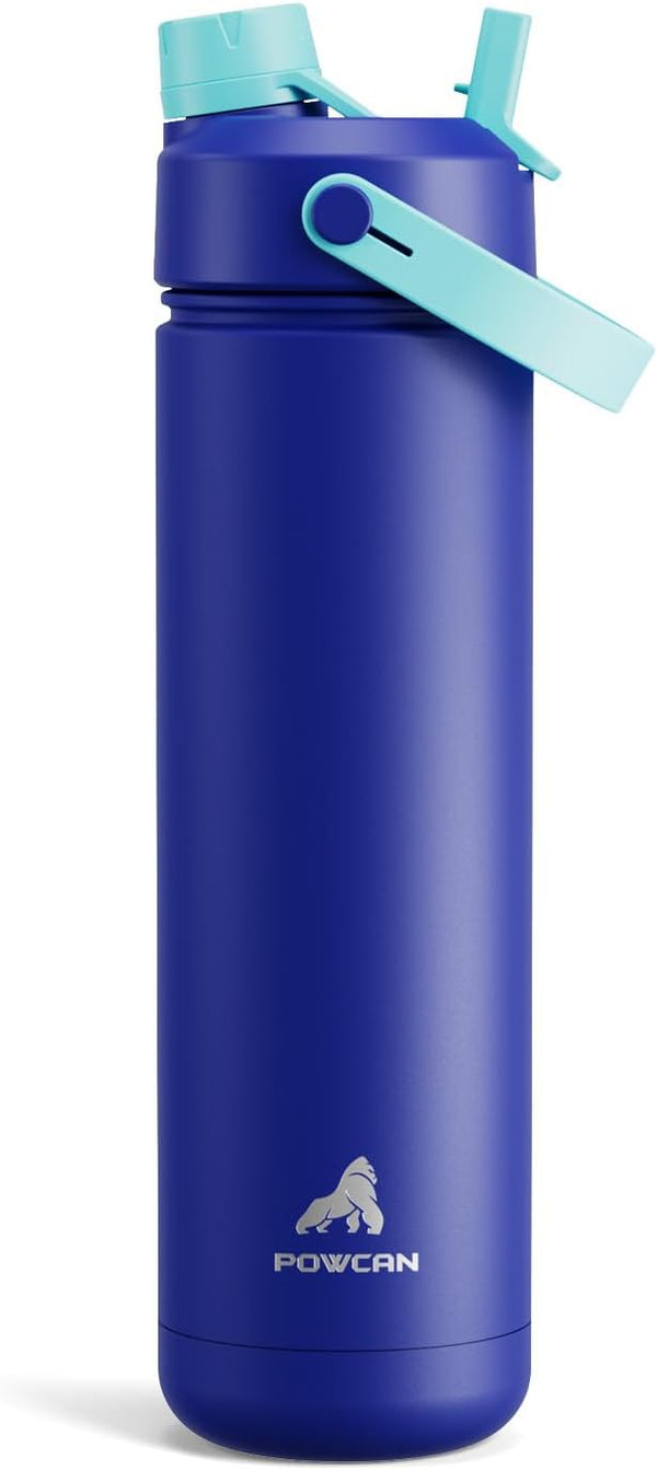 26 oz Insulated Stainless Steel Water Bottle with 2-in-1 Lid for Sports and Travel
