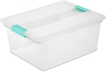 Sterilite 4-Pack Large Stackable Plastic Storage Bins with Latching Lids