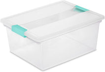Sterilite 4-Pack Large Stackable Plastic Storage Bins with Latching Lids