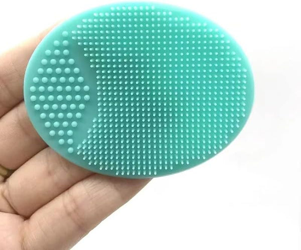 Silicone facial cleansing brush, 4 pack soft brush for deep cleaning, blackhead & acne pore care, gentle face exfoliator