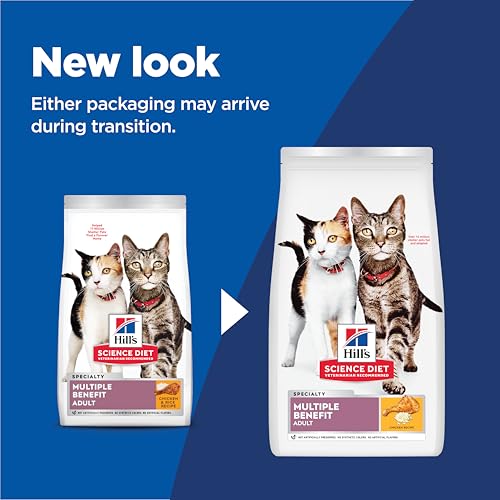 Hills science diet adult 1-6 chicken dry cat food with l-carnitine and natural fibers