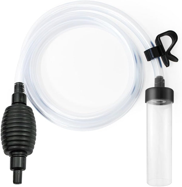 5ft long aquarium siphon vacuum cleaner for fish tank cleaning gravel and sand with durable pc hose