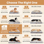 OhGeni orthopedic dog bed for large dogs, machine-washable, waterproof, and comfortable, 41 inch, Gray