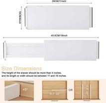 Drawer Dividers Dresser Drawer Organizer 3 Pack Adjustable Kitchen Drawers Divider Plastic Separators for Clothes Desk Office Storage