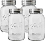 Ball Wide Mouth Glass Mason Jars with Lids and Bands, Used for Canning, Pickling, Juice, Jam, Jelly, Quart Size 32 Ounce (Pack of 2)