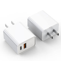 iPhone 17/16 Charger Block, 2Pack 20W Dual Port PD Fast USB C Wall Charger Adapter + USB A Quick Charging Brick Plug Compatible with iPhone Air/17/16/15/14/13/12/11/Pro Max/Plus/XS/XR/X,iPad,AirPods