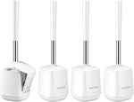 Setsail toilet brush and holder set, self-closing lid, long handle, easy cleaning, bathroom cleaning essentials