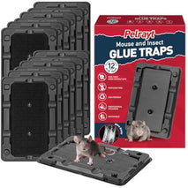 Glue Mouse Traps Indoor for Home -12 Pack Sticky MouseTraps Indoor for Safe Home Pest Control. Pre-Scented, Non-Toxic Glue Boards for Mice, Mouse & & Insects. Easy to Use