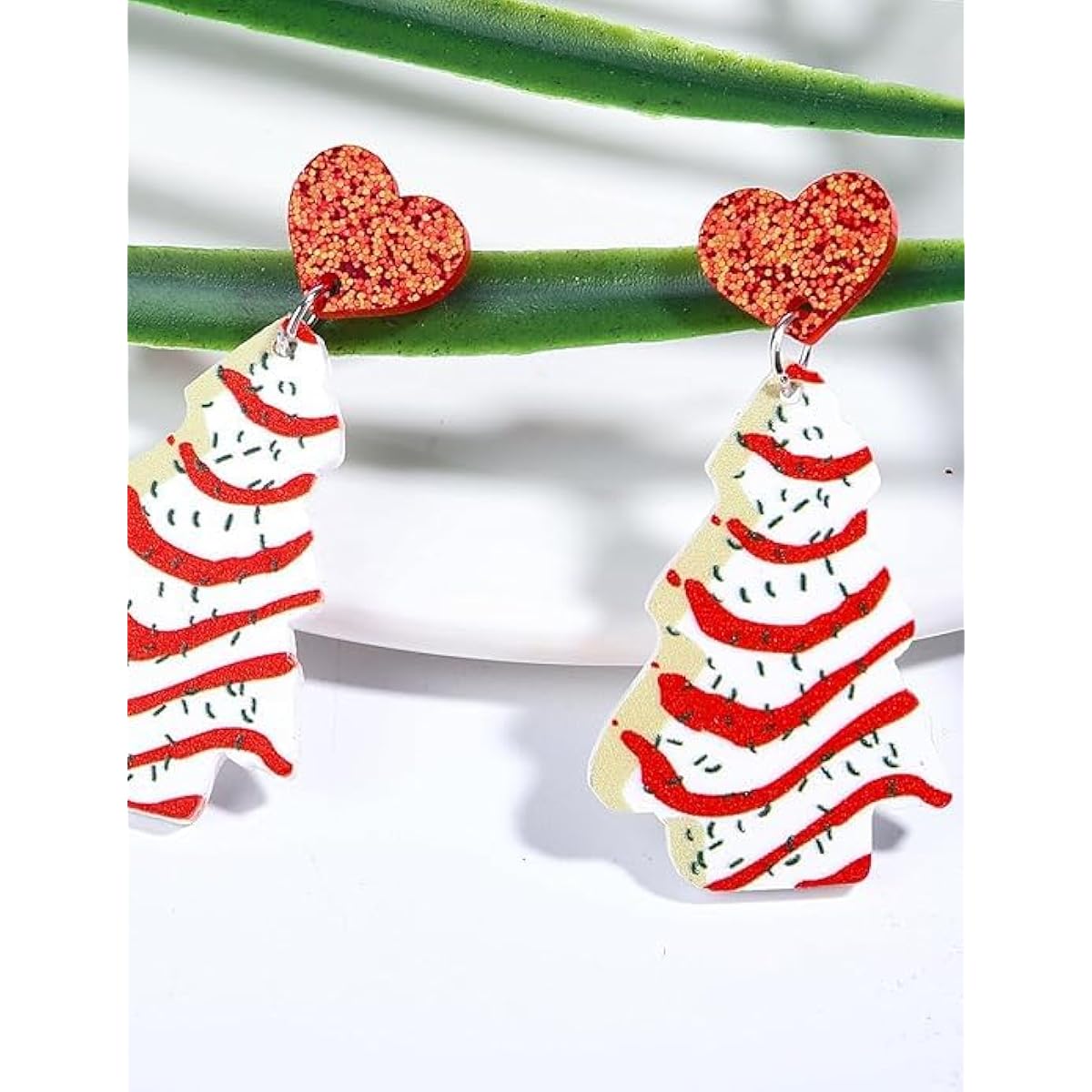 Christmas Earrings For Women, Xmas Accessories, Red White Green Drop Dangle Earrings for Holiday, Christmas Jewelry Gift.