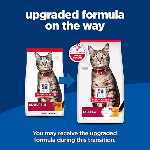 Hills Science Diet Adult 1-6 Dry Cat Food, 16 lb Bag, Chicken Recipe, Premium Nutrition