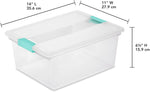 Sterilite 4-Pack Large Stackable Plastic Storage Bins with Latching Lids