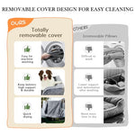 Grey Comfort Expression Orthopedic Dog Bed for Extra Large Dogs 42x30 Inch with Waterproof Bolsters