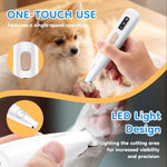 Mcbazel Pet Micro Precision Trimmer, Multifunctional Pet Hair Trimmer Waterproof Rechargeable Shaver with LED Light for Paws Eyes Ears Face Buttocks for Small Dogs and Cats，50dB Quiet Shave.