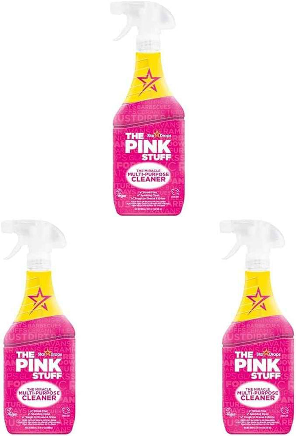 Stardrops The Pink Stuff Miracle Multi-Purpose Cleaner – Removes Grease, Grime, and Stains on Kitchens, Bathrooms, Floors, and More, 25 fl Oz