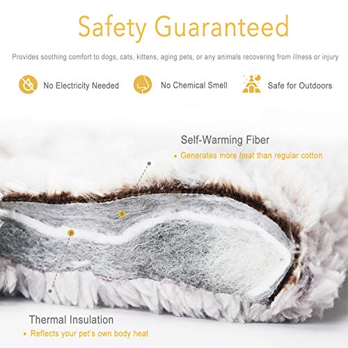 Self-heating cat pad, 27.5" x 18.5", thermal heated cat mat, extra warm pet mat for outdoor and indoor use
