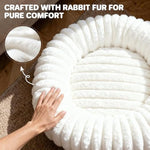 Self Warming Cat Bed for Indoor Cats, Donut Shape, Self-Heating Dog Bed with Non-Slip Bottom, Washable & Portable (Size S)