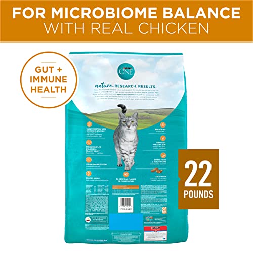 purina one natural dry cat food with real chicken 22 lb bag tender selects blend