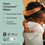 Honest Company Hypoallergenic Baby Wipes for Sensitive Skin, Fragrance-Free, 576 Count (6 Packs of 96)