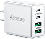 USB C Charger Block, 2-Pack 40W 4-Port Type C Fast Charging Block