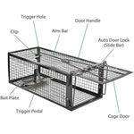2-Pack Rat Traps Humane Live Mouse Vole Chipmunk Trap Cage for Indoors and Outdoors (Black)