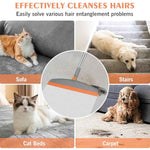 Multifunction Magic Broom, 54 Inch Adjustable Long Handle Silicone Floor Squeegee Broom, Sweep and Scrape 2 In 1 Household Cleaning Brooms for Floor, Bathrooms, Kitchens, Showers, Tile, Pet Hair,Glass