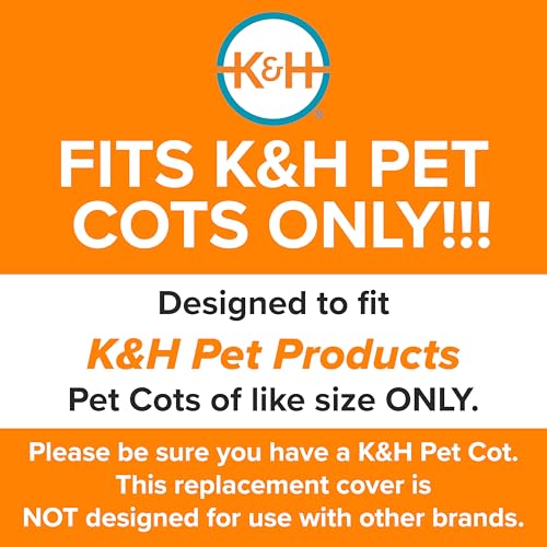 kandh large pet cot replacement cover 42x30 inches chocolate - machine washable indoor outdoor use