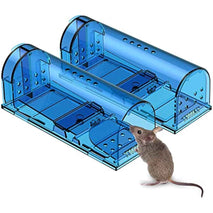 Humane Mouse Trap | Catch and Release Mouse Traps That Work | Mice Trap No Kill for mice/Rodent Pet Safe (Dog/Cat) Best Indoor/Outdoor Mousetrap Catcher Non Killer Small Capture Cage (Blue)