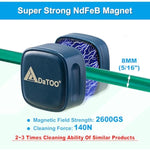 Aquarium magnet scrubber with super strong magnet and cleaning pads for small fish tanks up to 8mm thick