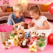 JOYIN 24 Pack Mini Animal Plush Toy Assortment (24 Units 3" Each), Animals Keychain Decoration for Kids, Small Stuffed Animal Bulk for Kids, Carnival Prizes, School Gifts, Valentines Goodie Bags