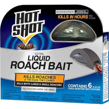 Hot Shot Ultra Liquid Roach Bait 6 Count, Kills In Hours, 1 Pack