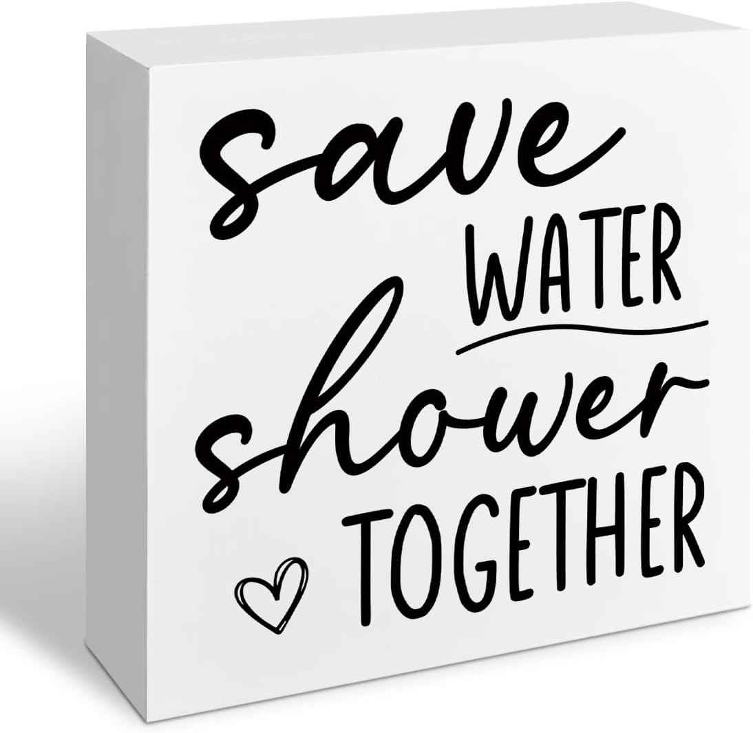 Funny Restroom Bathroom Wooden Signs, Funny Bathroom Sayings, Humor Washroom Quotes Block Plaque, Wall Art/Home Decor, Rustic Wooden Box Signs, Farmhouse Decor, Housewarming Gift