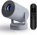 【Electric Focus】Magcubic Mini Projector 4K Support, Portable Projector with WiFi 6 and Bluetooth 5.4, Smart Proyector, 5W Soundbase Speaker, 180°Rotation for Home Theater