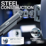 vivo heavy duty aluminum ultrawide monitor tension arm for 49 inch screens, black, stnd-v101v