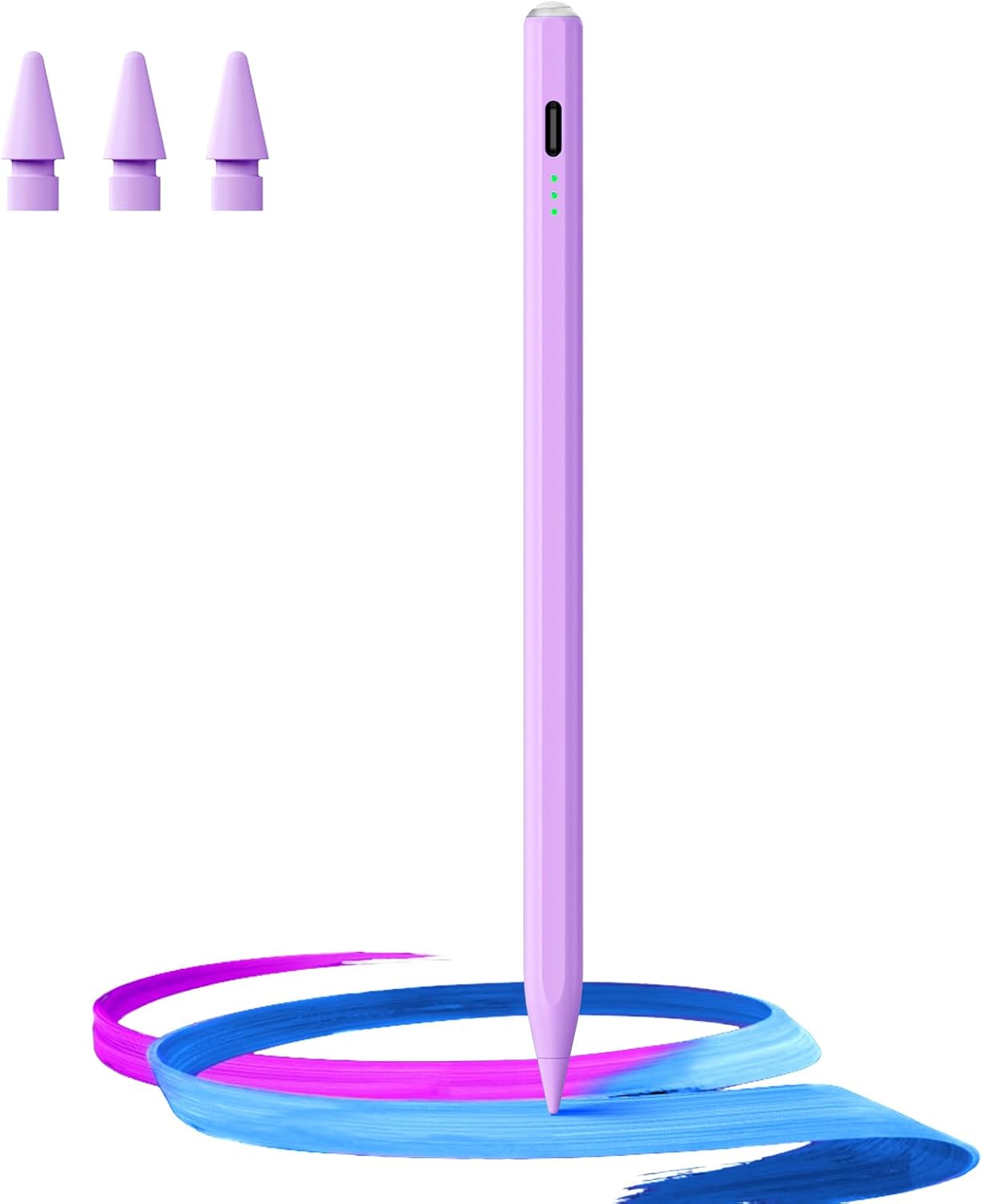 Stylus Pen for iPad(2018-2025)-13 Mins Fast Charge with Tilt Sensitivity & Palm Rejection for iPad 11/10/9/8/7/6th Gen, Air 7/6/5/4/3/M3/M2, Pro 13"/12.9"/11"/M4, Mini 7/6/5th, White