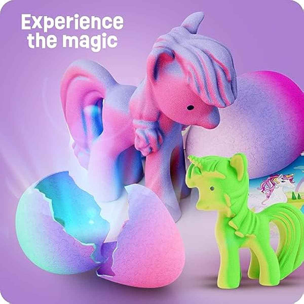 Dan&Darci Unicorn Hatching Surprise Eggs for Kids - 6 Pack - Grows 600% - Basket Stuffers - Easter Toys for Girls 3-8 - Birthday Gift - Party Favors for 3+ Year Old Girl - Gifts for Ages 3 4 5 6 7 8