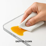 Acrylic cutting board with counter lip for kitchen countertop protection