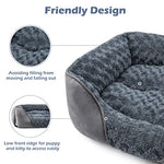 invenho rectangle washable orthopedic dog bed for small and large dogs with soft calming sleeping puppy bed durable pet cuddler