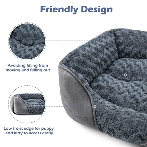 invenho rectangle washable orthopedic dog bed for small and large dogs with soft calming sleeping puppy bed durable pet cuddler